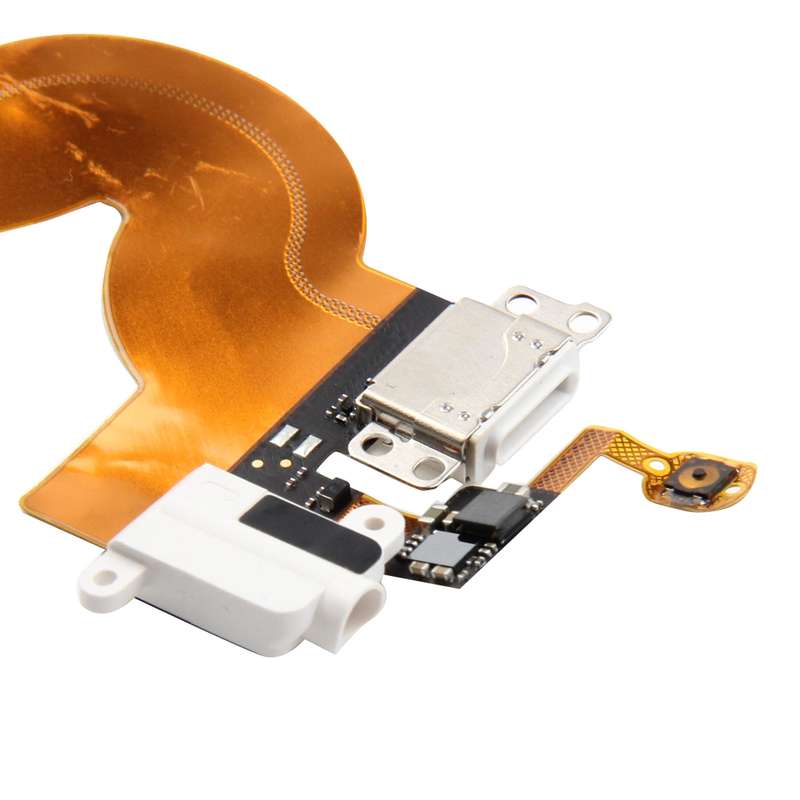 Original Charging Port + Headphone Audio Jack Flex Cable for iPod touch 5 (Black)