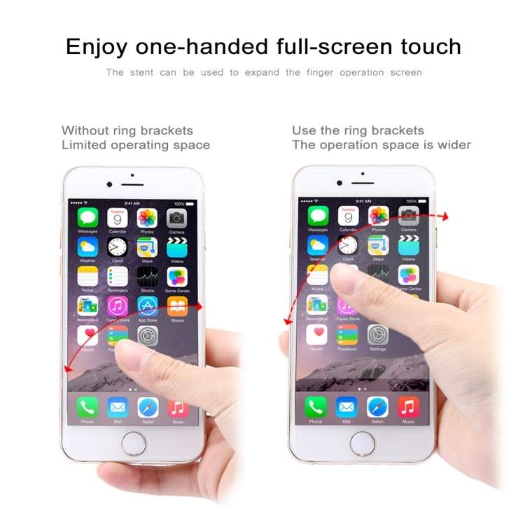 Universal Mini Foldable Holder Stand with Finger Grip(Black)