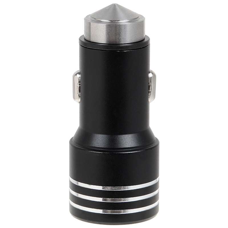 KX-C001 2 USB Ports 5V 4.2A Car Charger with Safety Hammer Function, For iPhone, iPad, Galaxy, Huaw