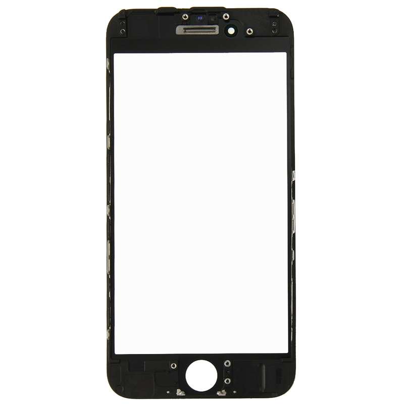 2 in 1 for iPhone 6 (Front Screen Outer Glass Lens + Frame)(White)