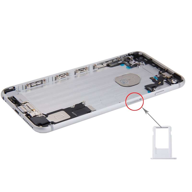 Battery Back Cover Assembly with Card Tray for iPhone 6s Plus(Grey)