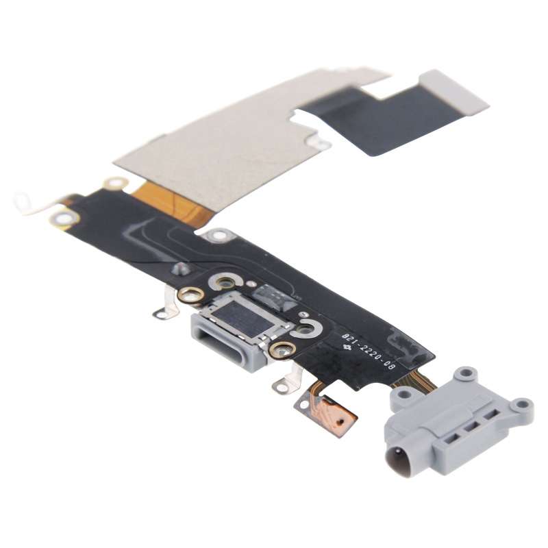 Charging Port Dock Connector Flex Cable for iPhone 6 Plus(Grey)