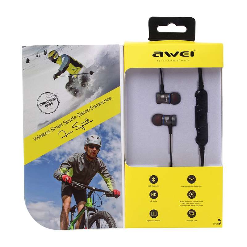 awei A920BL Wireless Bluetooth Sports Stereo Earphones(Black)