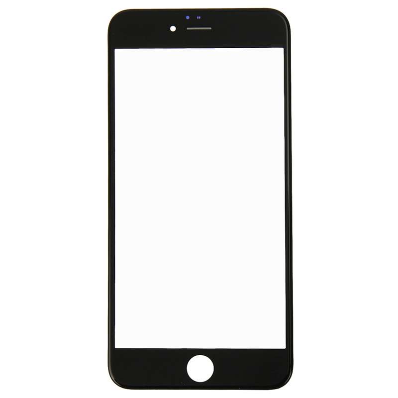 Front Screen Outer Glass Lens with Front LCD Screen Bezel Frame for iPhone 6 Plus(Black)