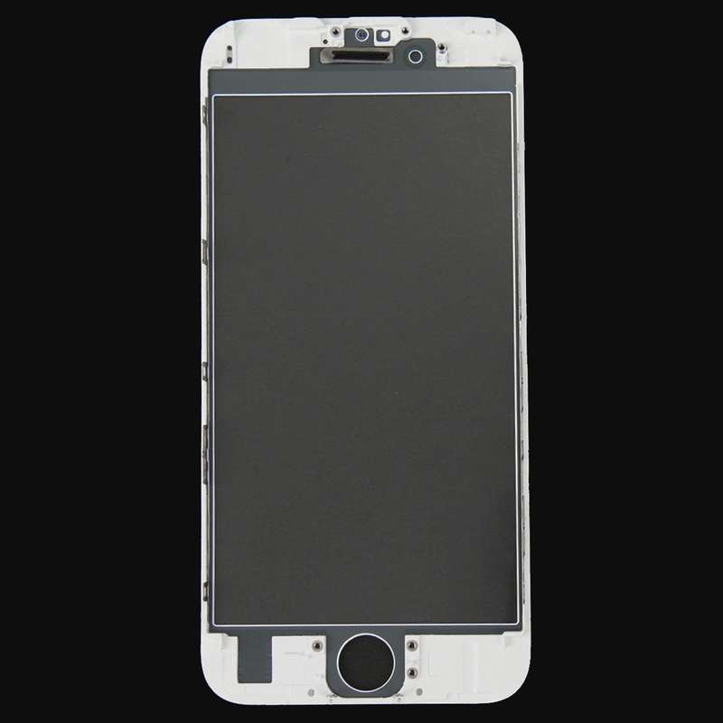 Front Screen Outer Glass Lens with Front LCD Screen Bezel Frame for iPhone 6s(Black)