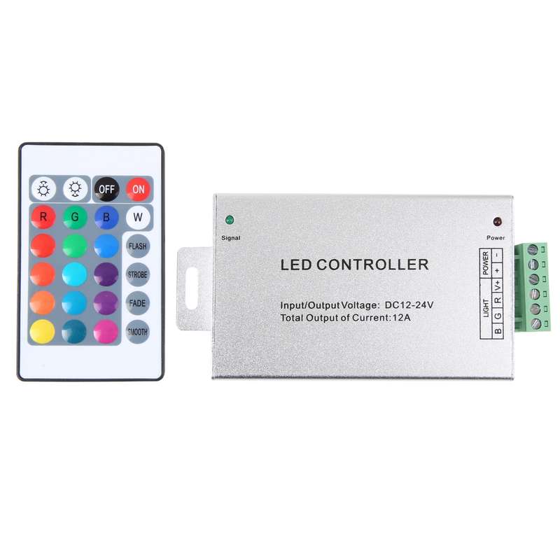 Aluminum Single Color Dimmer Switch LED Dimmer Controller for Strip Light DC12-24V, Output Current:
