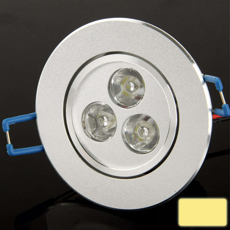 3W Ceiling Lights LED Down Light Bulb, 3 LED, White Light, AC 85-265V