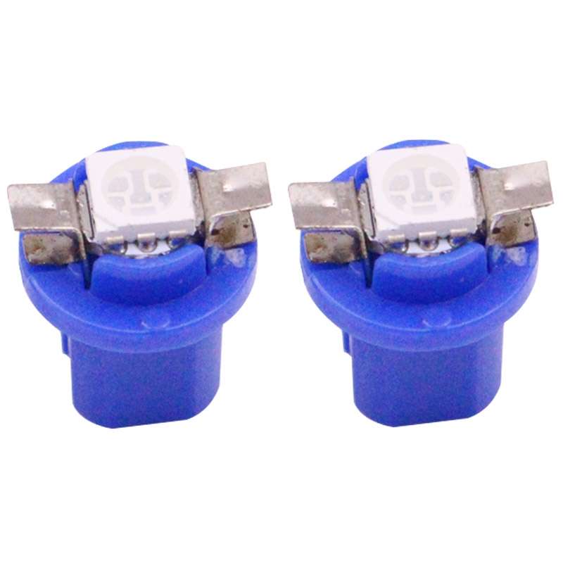 2 PCS B8.5 White Light 0.2W 12LM 1 LED SMD 5050 LED Instrument Light Bulb Dashboard Light for Vehicl