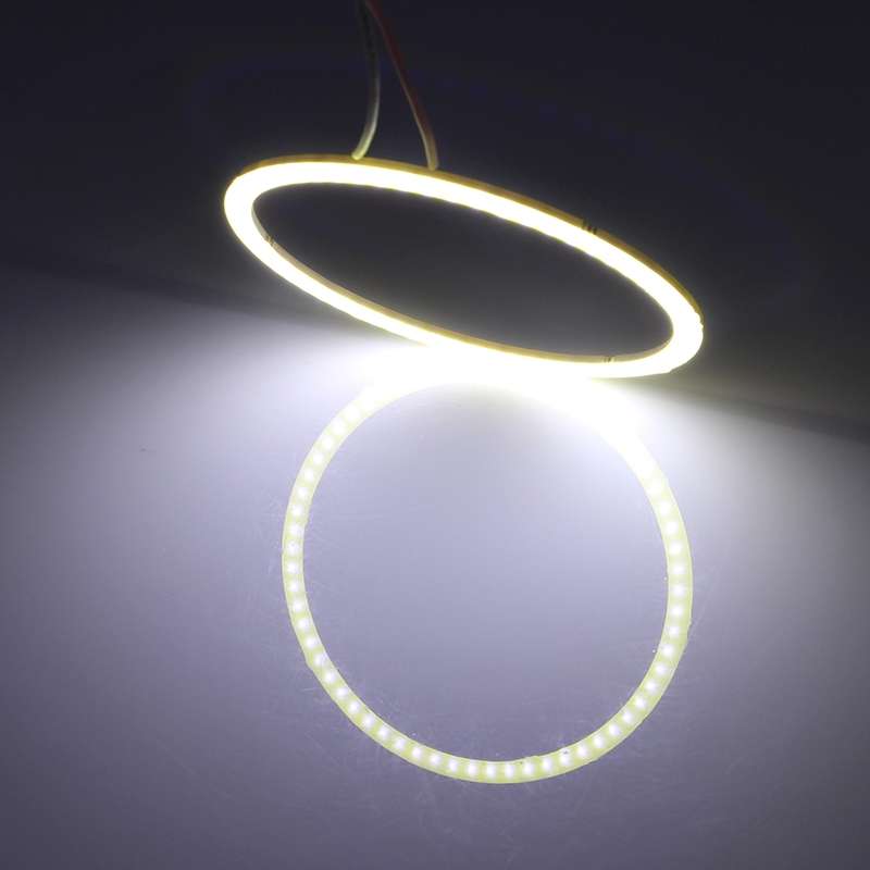 110mm 5W 180LM Angel Eyes Circles Car Headlight Blue Light COB LED Lights for Vehicles, DC 12-24V