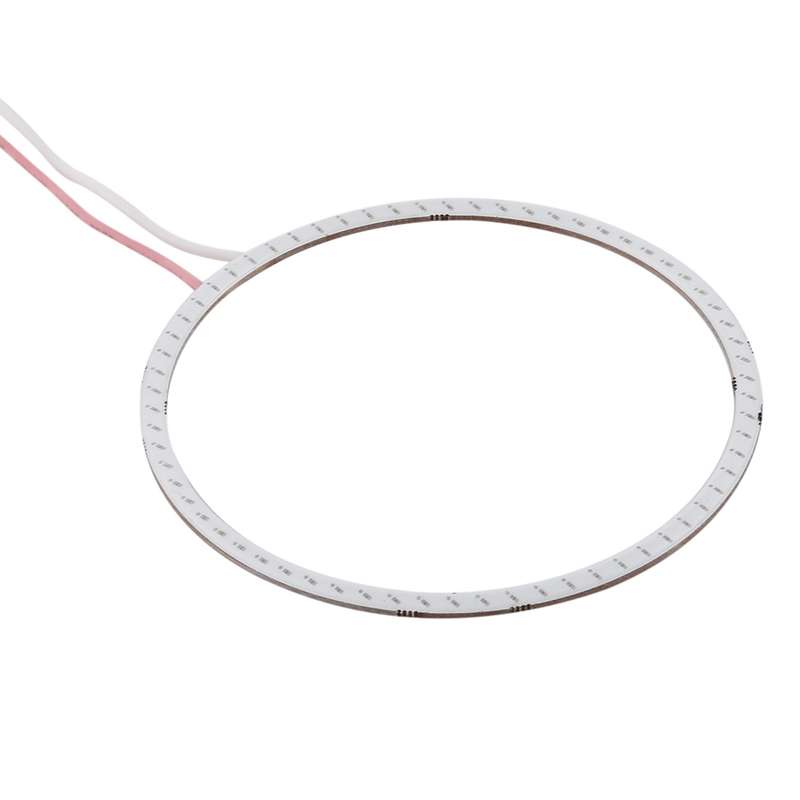 90mm 5W 180LM Angel Eyes Circles Car Headlight COB LED Lights for Vehicles, DC 12-24V(Pink Light)
