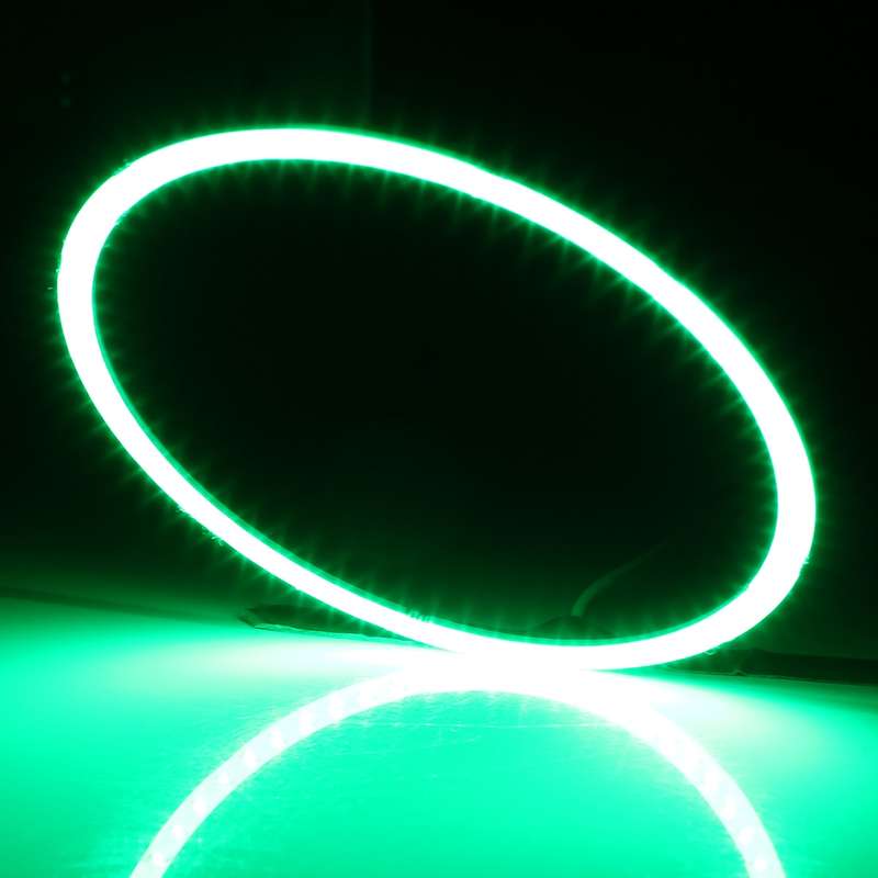 90mm 5W 180LM Angel Eyes Circles Car Headlight COB LED Lights for Vehicles, DC 12-24V(Pink Light)