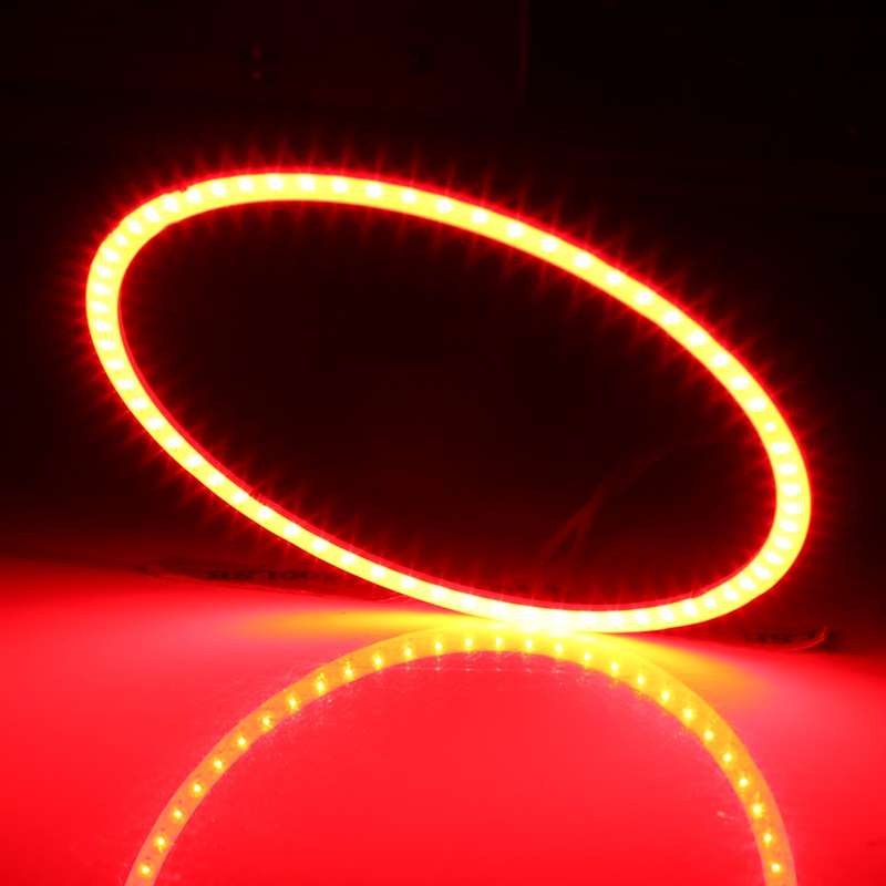90mm 5W 180LM Angel Eyes Circles Car Headlight COB LED Lights for Vehicles, DC 12-24V(White Light)