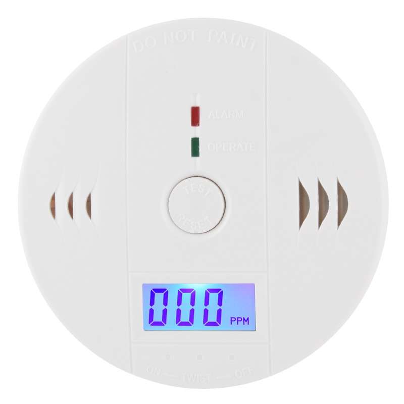 Gas Carbon Monoxide Detector Sensor Unit LCD CO Safety Alarm Tester(White)