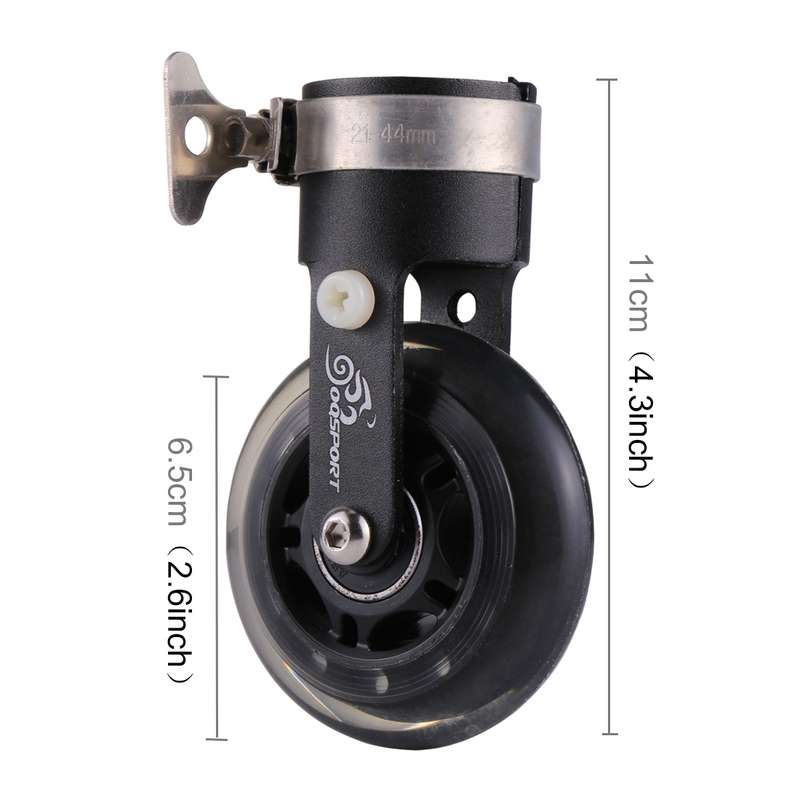 OQSPORT Folding Bicycle Auxiliary Wheel Booster Wheel(Black)