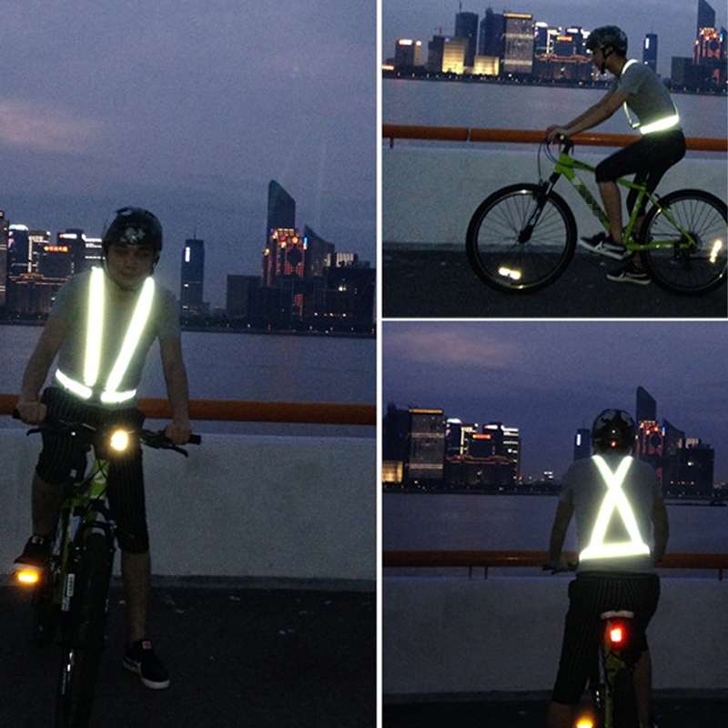Night Riding Running Flexible Reflective Safety Vest(Green)