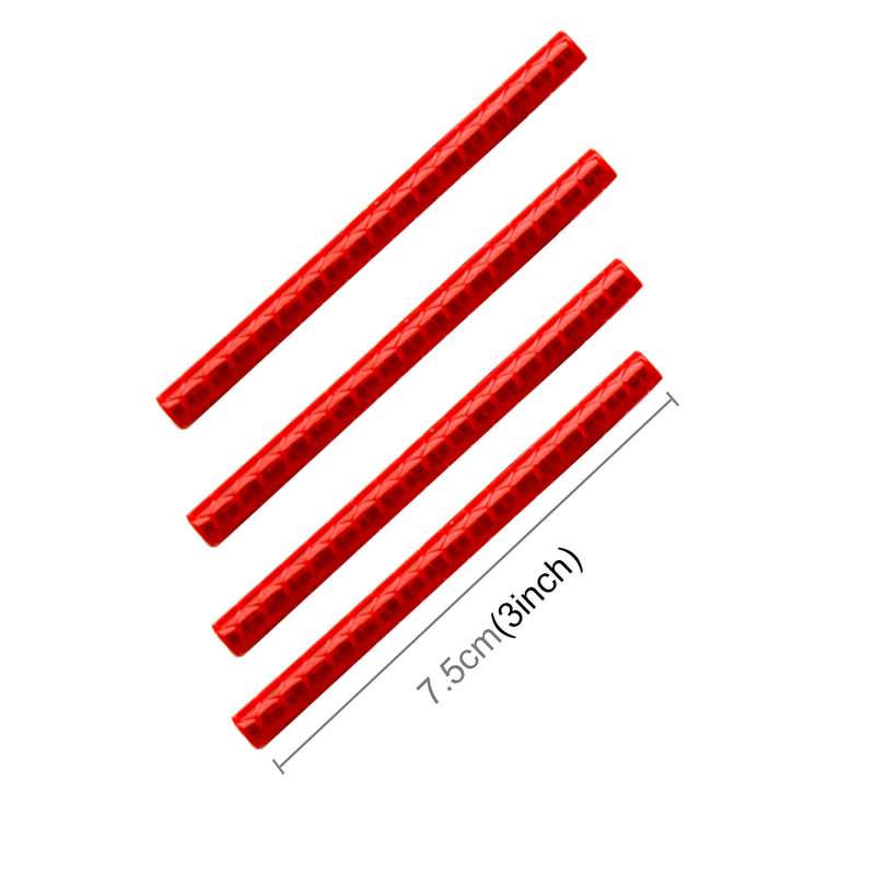 OQSPORT 12 PCS Bicycle Wheel Spoke Reflector Reflective Mount Clip Tube Warning Light Strip(Orange)