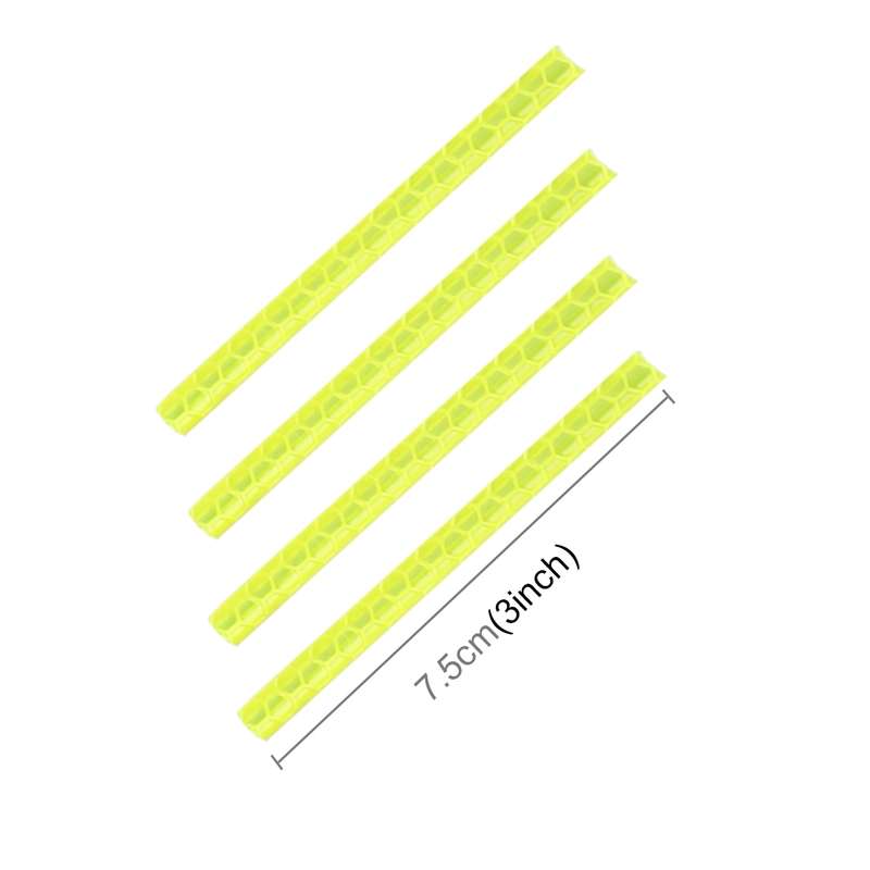 OQSPORT 12 PCS Bicycle Wheel Spoke Reflector Reflective Mount Clip Tube Warning Light Strip(Orange)