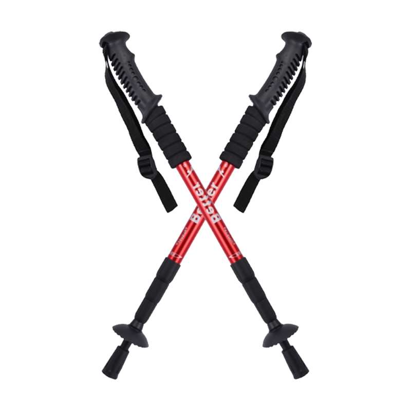Folding Adjustable Crutch / Walking Stick with Compass, Height: 0.5-1.1m (Random Color Delivery)