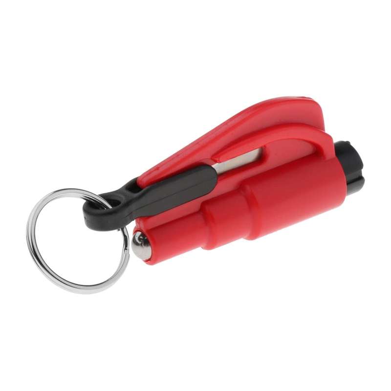 2 in 1 Car Emergency Hammer / Key Chain / Knife Broken Glass Portable Tool(Black)