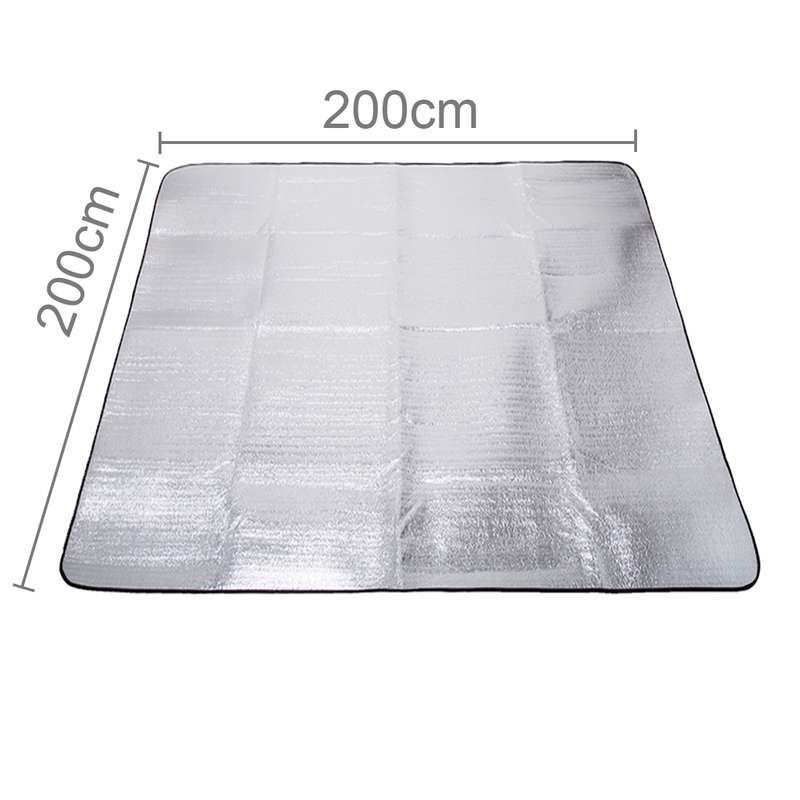 7mm Thickening of Double Aluminum Moisture Pad / Camping Sleeping Pad, Size: 200cm x 200cm(Blue)
