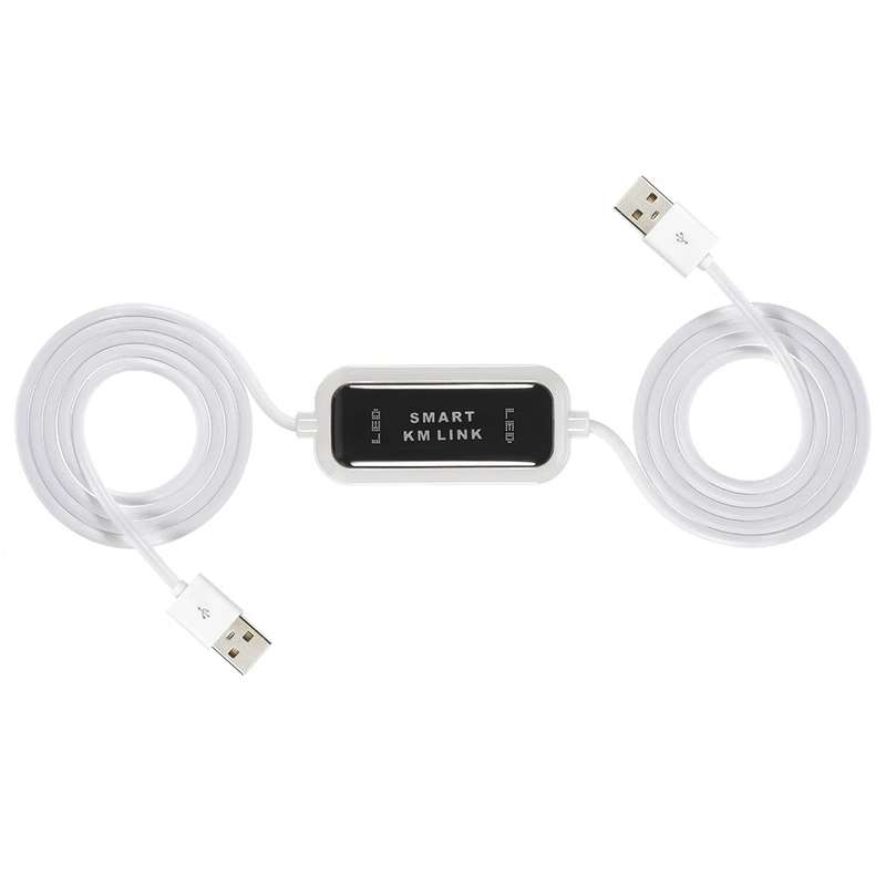 High Speed USB 2.0 Smart KM Link Cable, PC to PC Keyboard & Mouse Share, Plug and Play, Length: 165