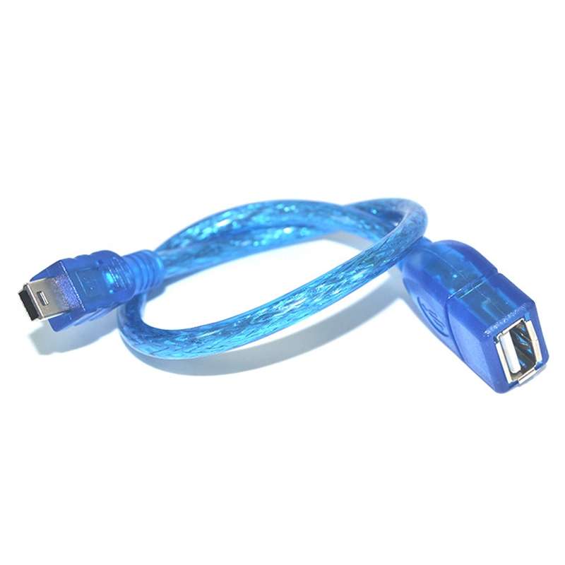 Mini 5-pin USB to USB 2.0 AF OTG Adapter Cable, Length: 12cm(Black)