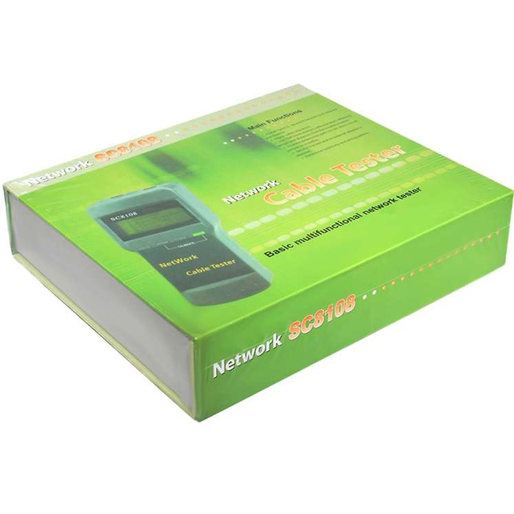 Portable Wireless Network cable Tester SC8108 LCD Digital PC Data Network CAT5 RJ45 LAN Phone Cable