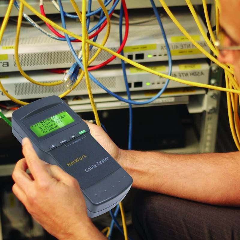 Portable Wireless Network cable Tester SC8108 LCD Digital PC Data Network CAT5 RJ45 LAN Phone Cable