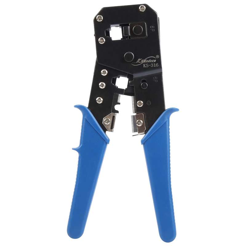 KS-316 RJ45-RJ12-RJ11 Multi-function Networkong Crimping Tool (Blue)