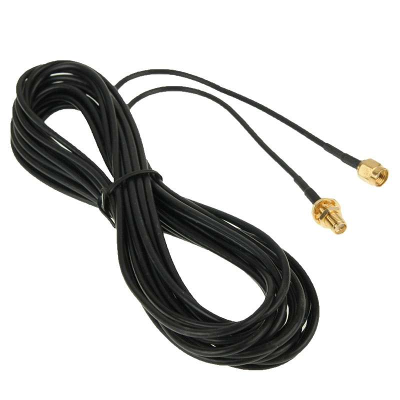 2.4GHz Wireless RP-SMA Male to Female Cable (178 High-frequency Antenna Extension Cable), Length: 6m