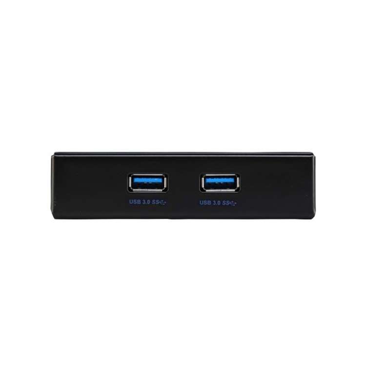 USB 3.0 Front Panel Floppy Disk Bay 20 Pin 2 Ports HUB Bracket Cable(Black)