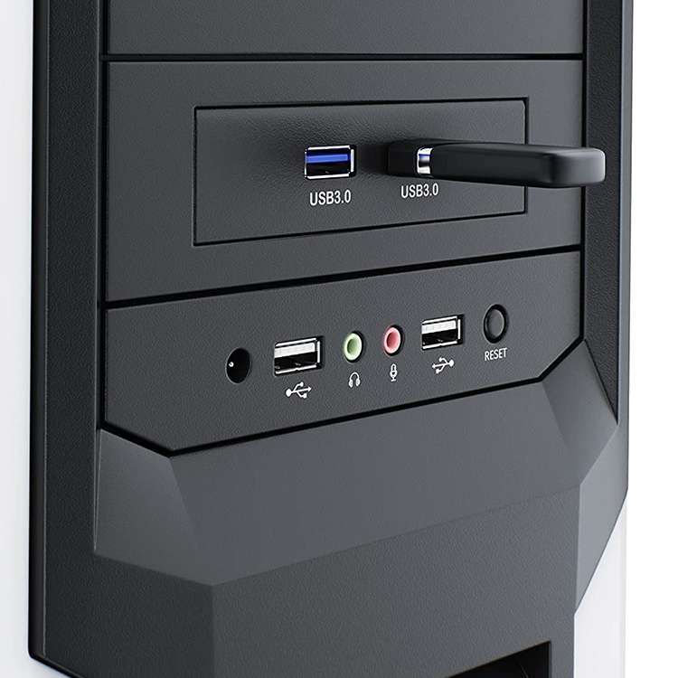 USB 3.0 Front Panel Floppy Disk Bay 20 Pin 2 Ports HUB Bracket Cable(Black)