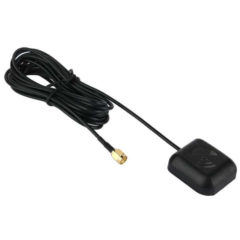 Vehicle GPS Antenna Active Receiver Magnetic Base Mount Adapter Aerial SMA Male Connector, Cable Len