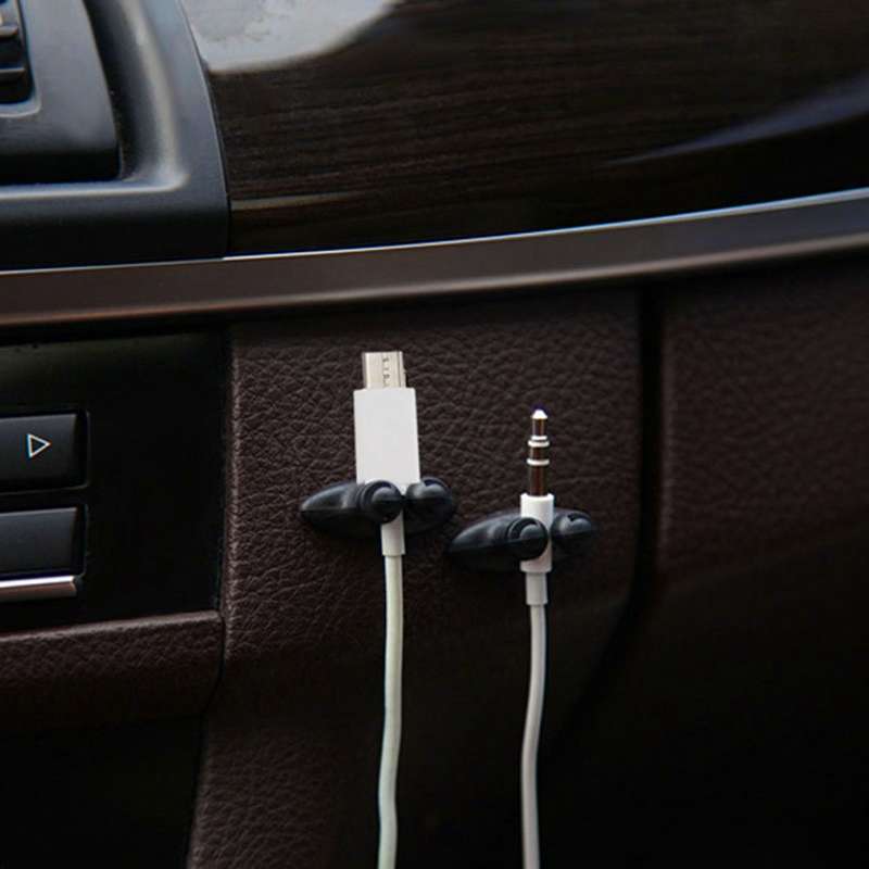 8 PCS DM-003 Car Cable Convenient Bundle Clip with Adhesive(Black)