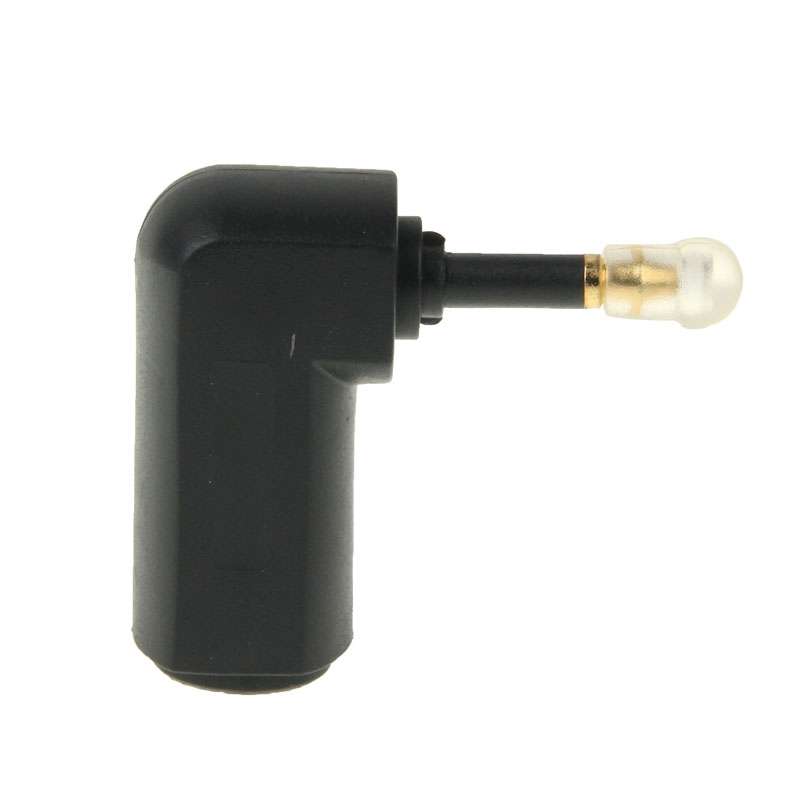High Quality Gold Plated Square to Square 90 Degree Right Angle TOSLINK Digital Audio Adapter Optica