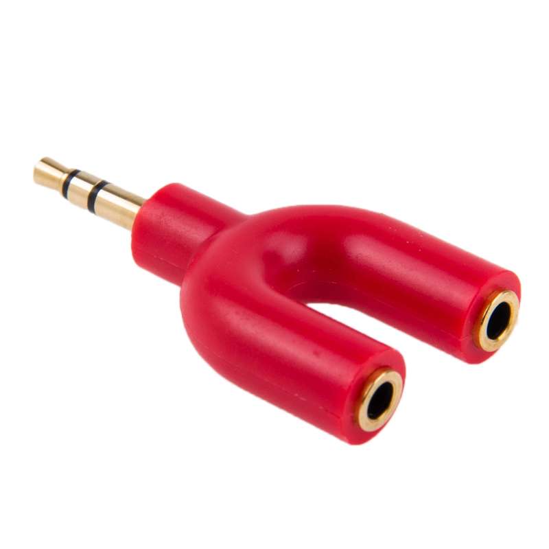 3.5mm Stereo Male to Dual 3.5mm Stereo Female Splitter Adapter(Black)