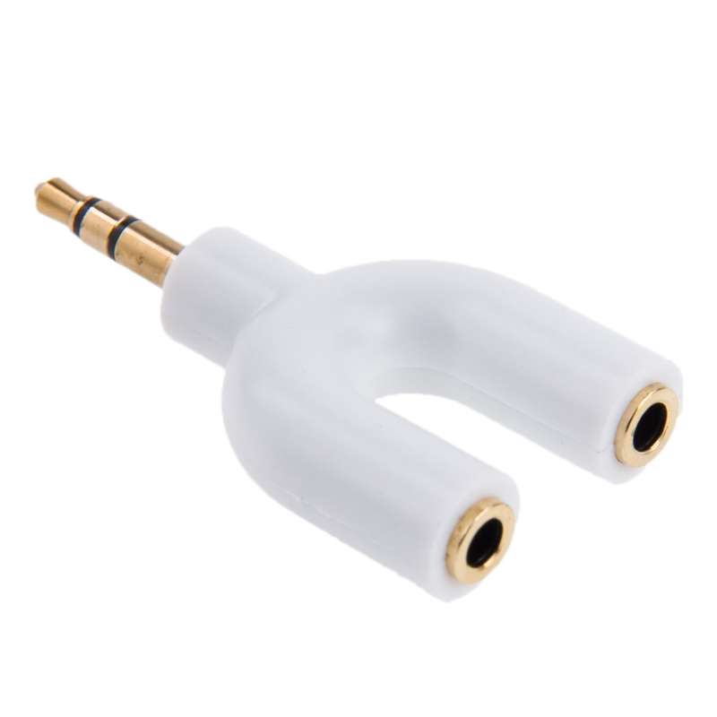 3.5mm Stereo Male to Dual 3.5mm Stereo Female Splitter Adapter(Black)