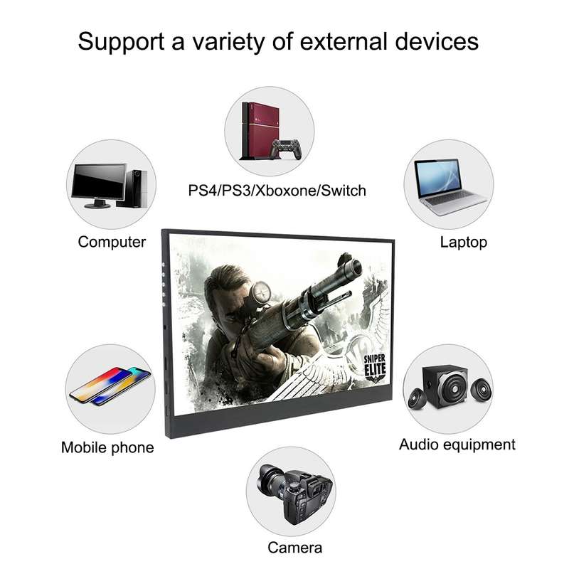 HSD-1330X 13.3 inch 1080P HD Gaming Portable Narrow Side Display