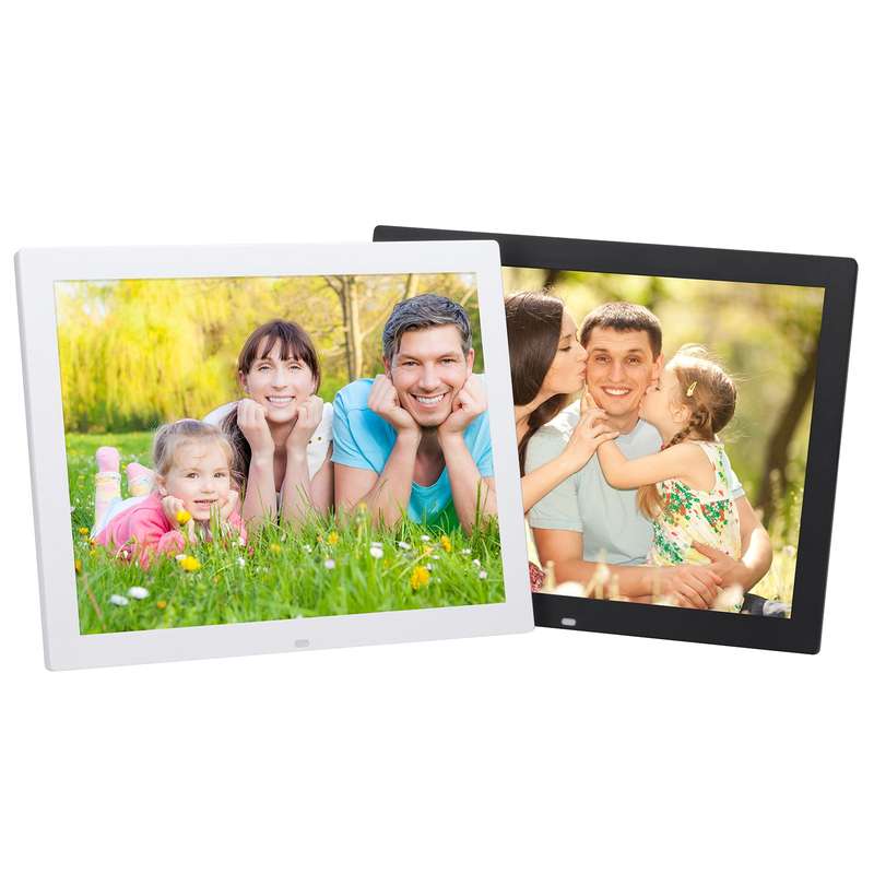 14 inch HD LED Screen Digital Photo Frame with Holder & Remote Control, Allwinner, Alarm Clock / MP3
