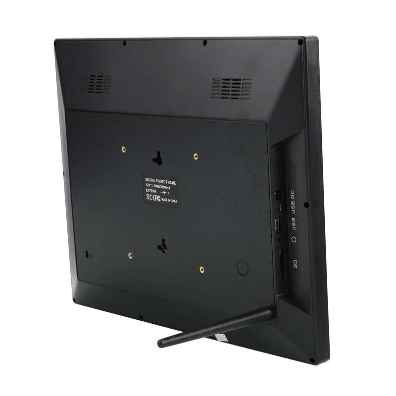 14 inch HD LED Screen Digital Photo Frame with Holder & Remote Control, Allwinner, Alarm Clock / MP3