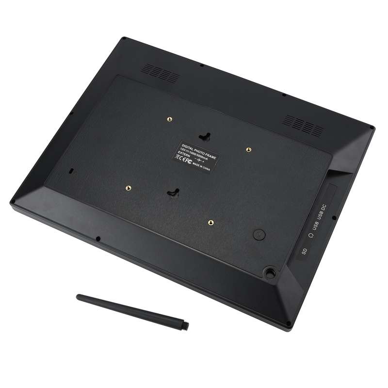 14 inch HD LED Screen Digital Photo Frame with Holder & Remote Control, Allwinner, Alarm Clock / MP3