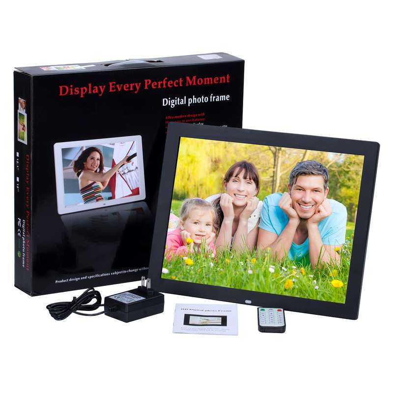 14 inch HD LED Screen Digital Photo Frame with Holder & Remote Control, Allwinner, Alarm Clock / MP3