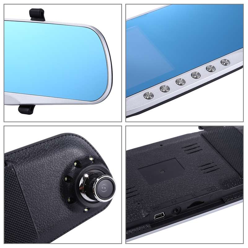 G832 HD 1080P 4.3 inch Screen Display Rearview Mirror Vehicle DVR, Novatek 96223 Programs, 170 Degre
