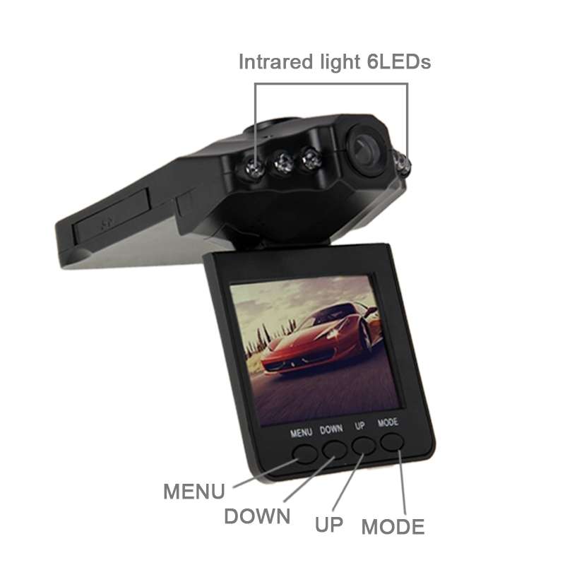 2.5 inch Screen High Definition Video Recorder, 6 LED Light, AVI Video Format, Support SD Card, Loop