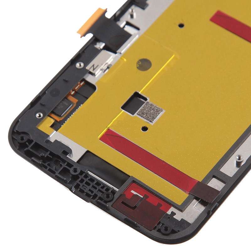 3 in 1 (LCD + Frame + Touch Pad) Digitizer Assembly for Motorola Moto G2(Black)