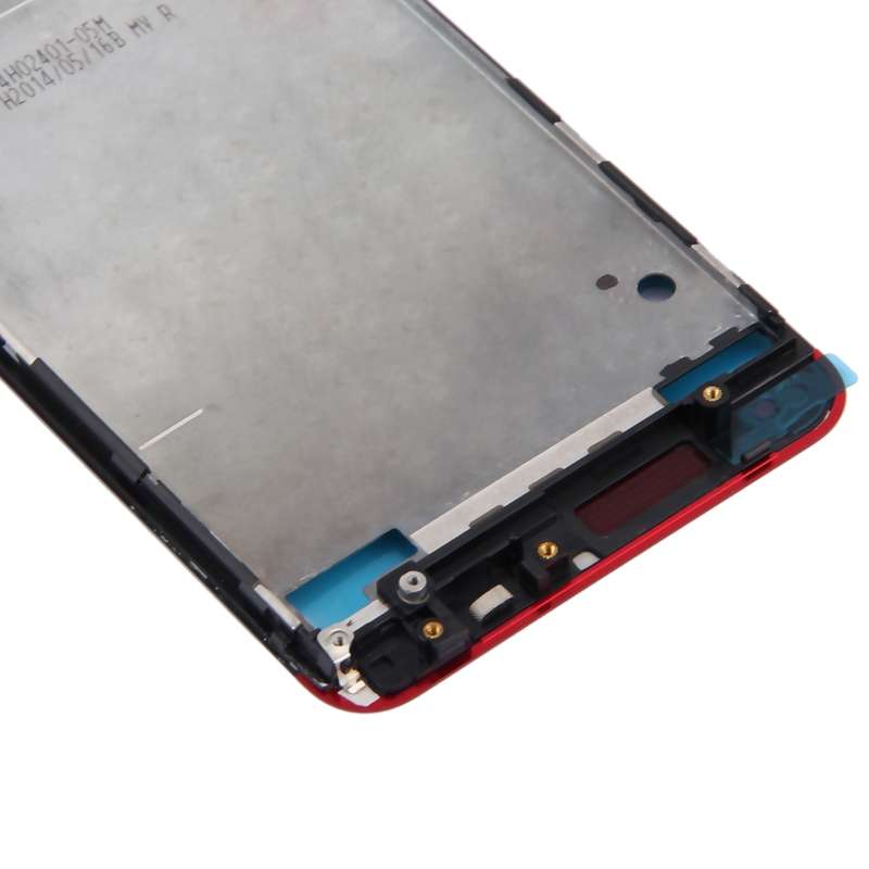 Full Housing Cover (Front Housing LCD Frame Bezel Plate + Back Cover) for HTC One M7 / 801e(Red)