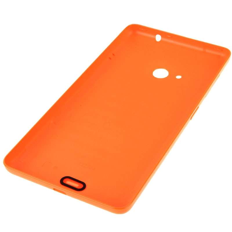 Bright Surface Solid Color Plastic Battery Back Cover for Microsoft Lumia 535(Black)