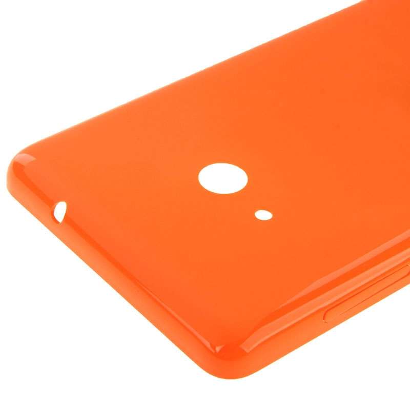 Bright Surface Solid Color Plastic Battery Back Cover for Microsoft Lumia 535(Black)