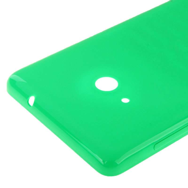 Bright Surface Solid Color Plastic Battery Back Cover for Microsoft Lumia 535(Black)