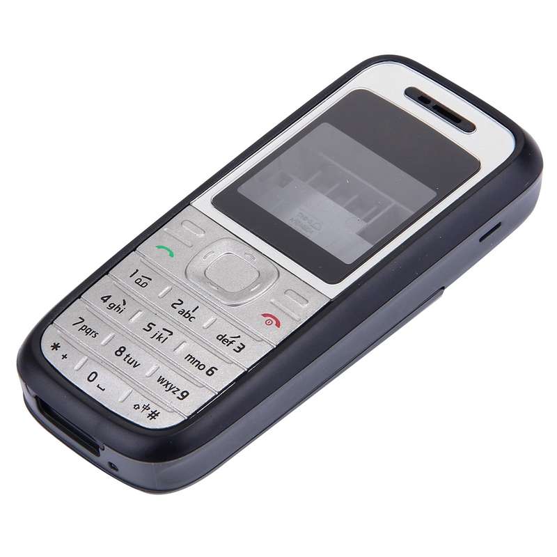 Full Housing Cover (Front Cover + Middle Frame Bezel + Battery Back Cover) for Nokia 1200 / 1208 / 1